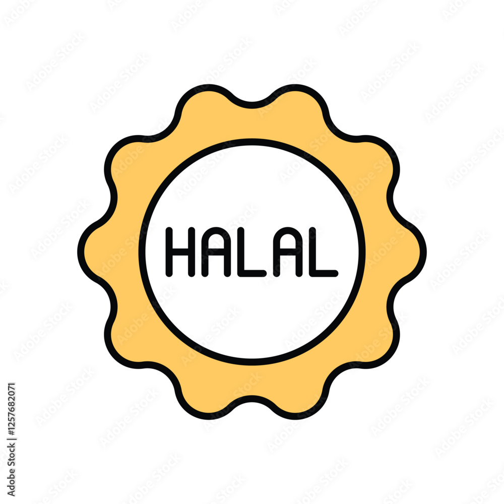 Halal vector icon 