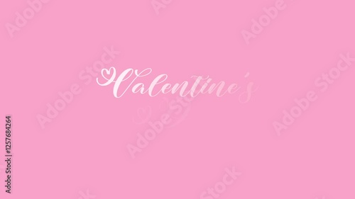 Valentine's Day Title Animation with pink background with hearts