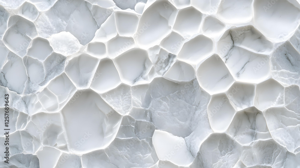 Obraz premium Stunning White Marble Texture with Irregular Cracked Pattern and Grey Veining