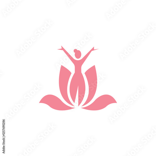 Empowering Womens Wellness Lotus Flower Spa Logo Design