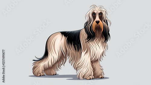 Obraz na płótnie afghan hound on white background