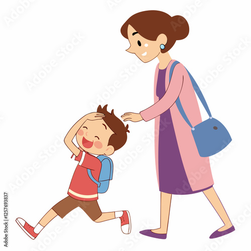 Joyful Child Running to Mother's Loving Embrace