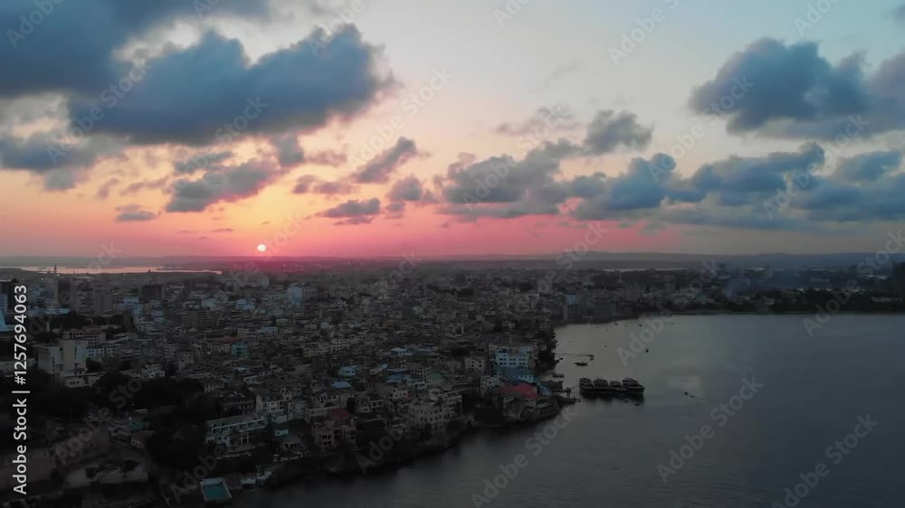 Stunning Aerial View of Mombasa City Showcasing Its Urban Beauty Stunning Aerial View of Mombasa City Showcasing Its Urban Beauty