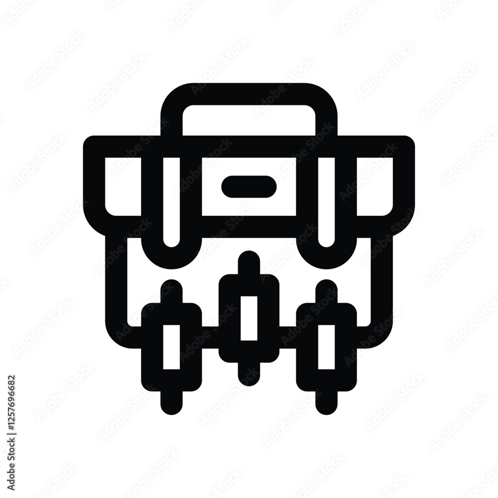 briefcase line icon. vector icon for your website, mobile, presentation, and logo design. briefcase line icon. vector icon for your website, mobile, presentation, and logo design.