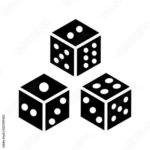 Dadu icon on white background