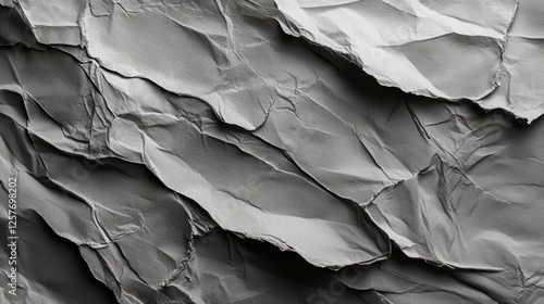 Wallpaper Mural Grey crumpled paper texture close-up abstract. Torontodigital.ca