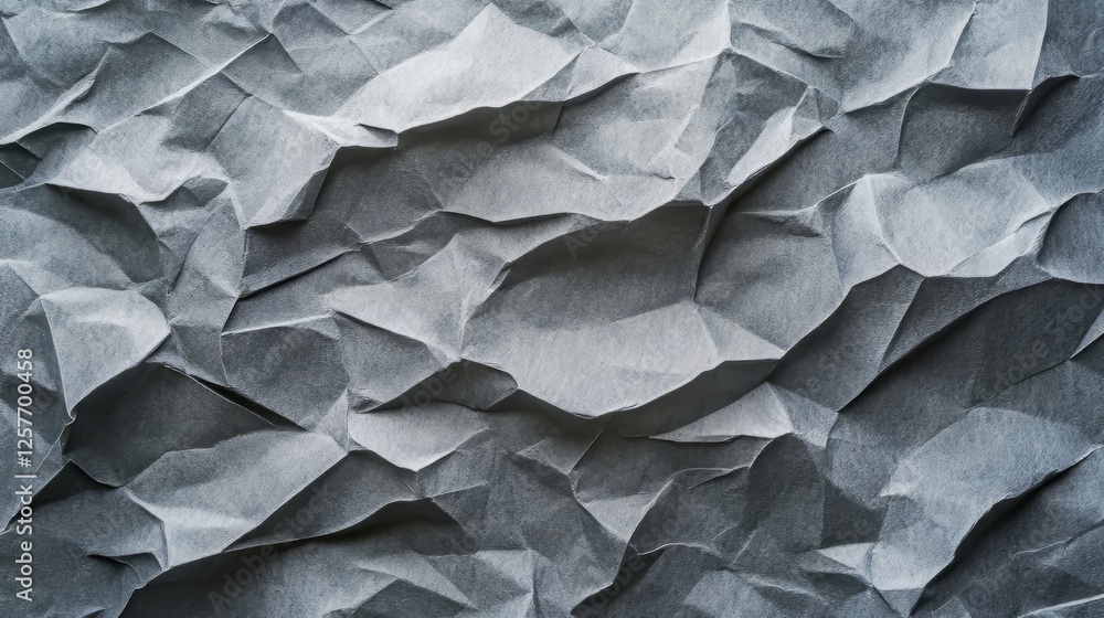 Fototapeta premium Crumpled Gray Paper Texture Background