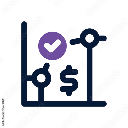moving average dual tone icon. vector icon for your website, mobile, presentation, and logo design.