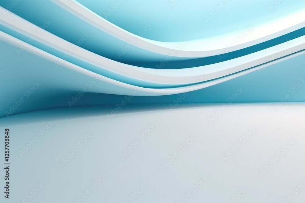 Obraz premium Turquoise Blue Layered Line Background