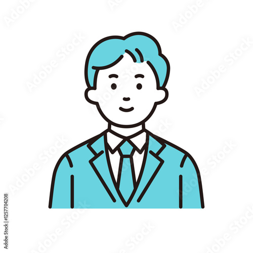 笑顔の若い会社員　ベクター