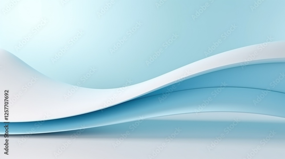 Obraz premium Aqua Blue Minimal Wave Background