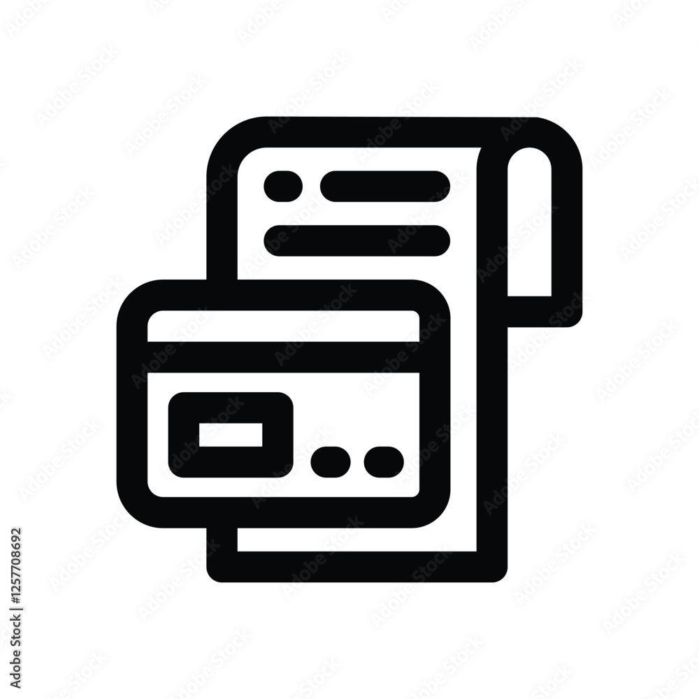 invoice line icon. vector icon for your website, mobile, presentation, and logo design. invoice line icon. vector icon for your website, mobile, presentation, and logo design.