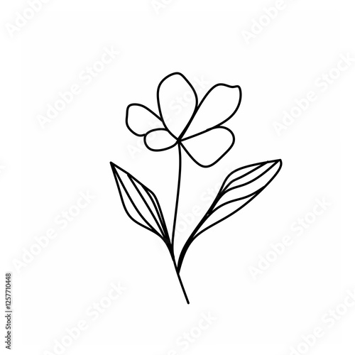 tree with leaves flower isolated on white background vector illustration of a flower abstract flower background hand drawn flowers vector floral background