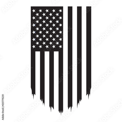 Fire department vector illustration, American Flag firefighter clipart Design
