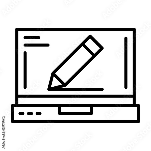Edit Laptop Interface Icon