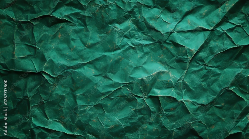 Fototapeta premium Textured Teal Crinkled Paper Backdrop