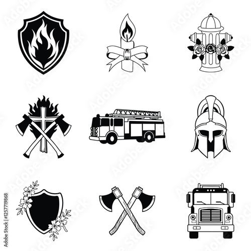 Firefighter Clipart and Vector Designs for Fire Departments
