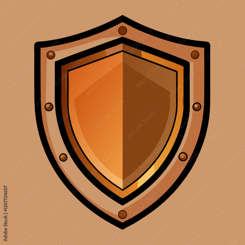 copper shield. copper shield.