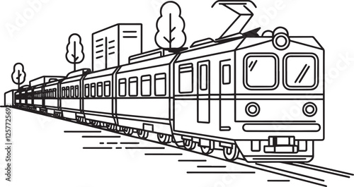 Wallpaper Mural A beautiful train line art. Torontodigital.ca