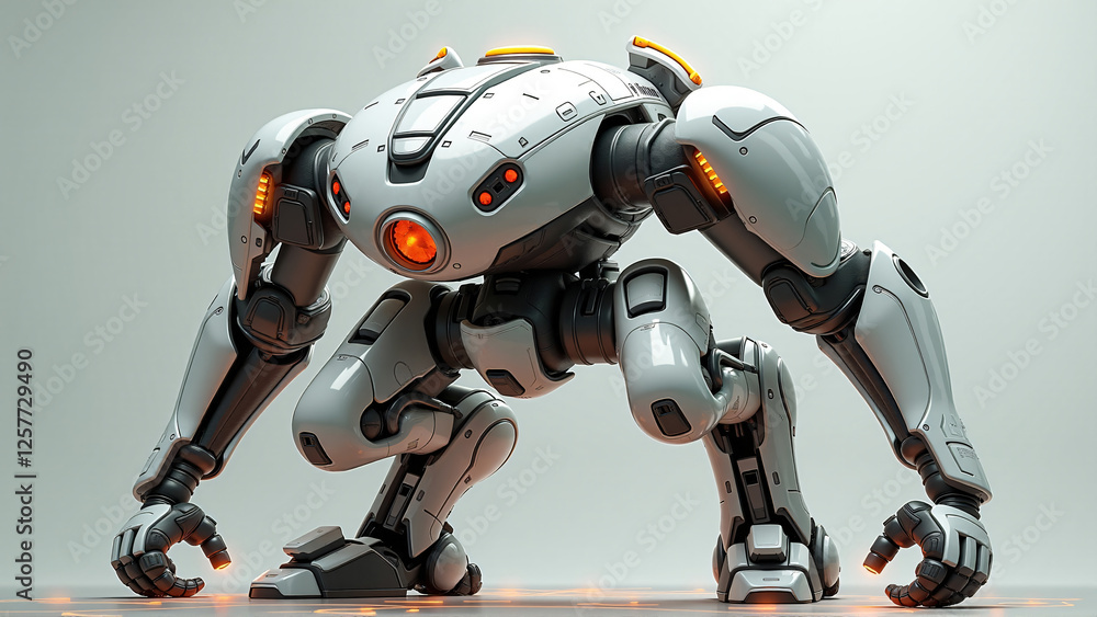 Futuristic 3d mecha robotic warrior Futuristic 3d mecha robotic warrior
