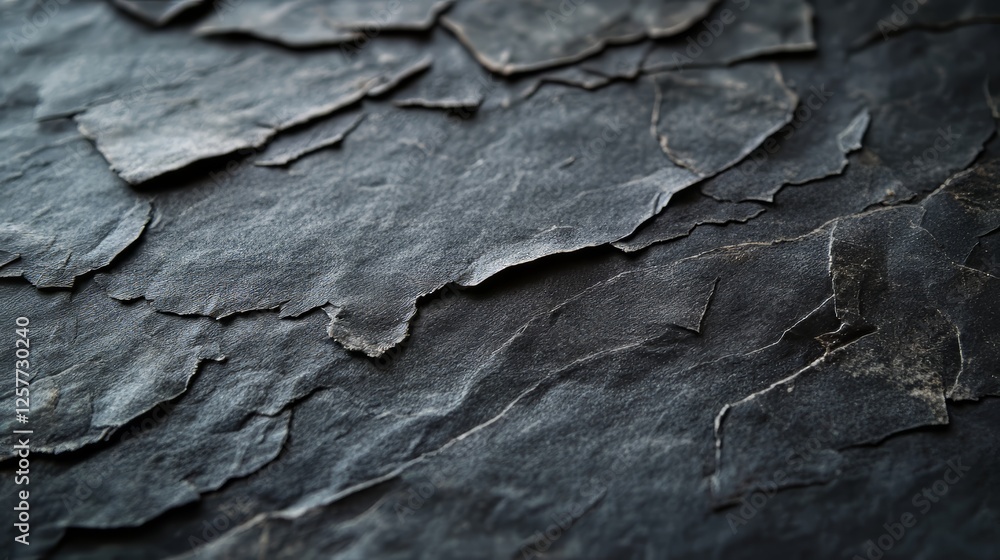 Obraz premium Dark, layered stone texture close-up