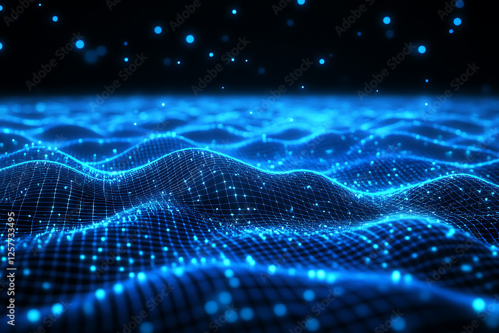 An abstract digital background featuring a Bitcoin symbol, highlighted by connecting data points in blue and black colors An abstract digital background featuring a Bitcoin symbol, highlighted by connecting data points in blue and black colors