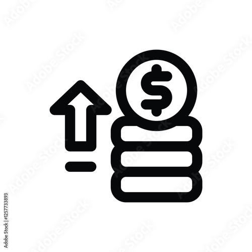 profit line icon. vector icon for your website, mobile, presentation, and logo design.