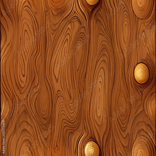 Seamless wood panel texture with swirled grain