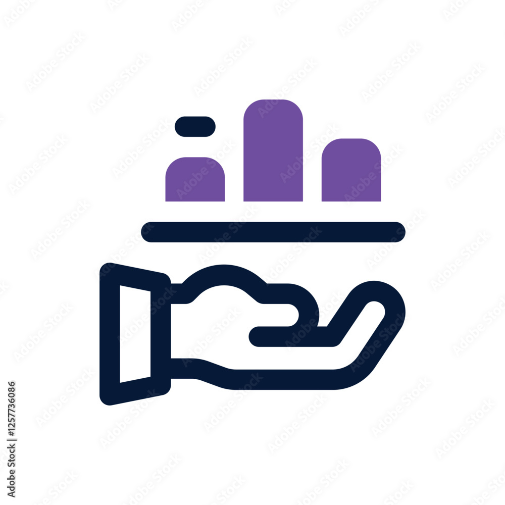 bar graph dual tone icon. vector icon for your website, mobile, presentation, and logo design. bar graph dual tone icon. vector icon for your website, mobile, presentation, and logo design.