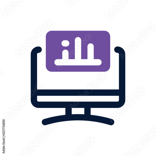 computer dual tone icon. vector icon for your website, mobile, presentation, and logo design.