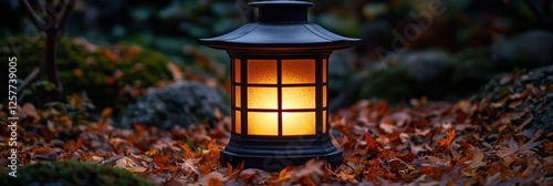 Obraz na płótnie Minimalist Japanese Lantern, Serene Lighting for Modern Aesthetics w salonie
