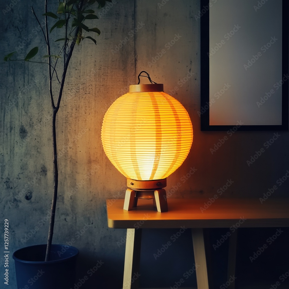 Minimalist Japanese Lantern, Serene Lighting for Modern Aesthetics