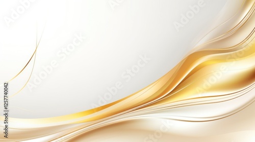White Gold Minimal Side Wave Background