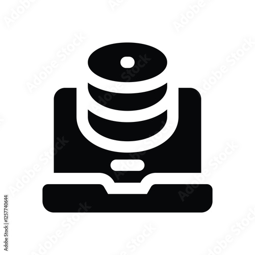 laptop solid icon. vector icon for your website, mobile, presentation, and logo design.