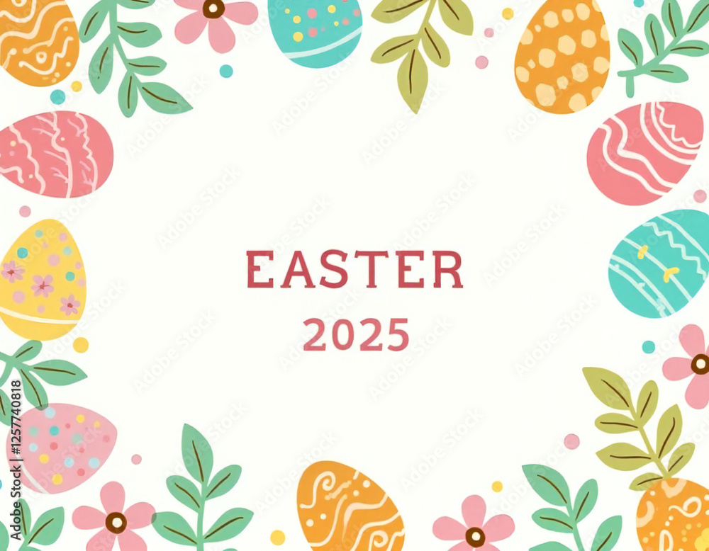 easter card with easter eggs easter card with easter eggs