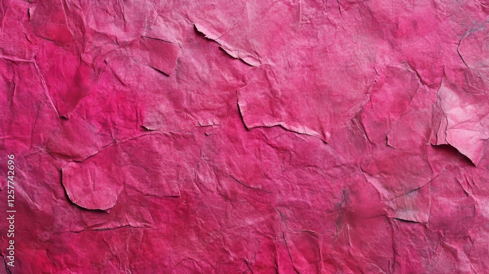 Fototapeta premium Textured magenta surface with peeling layers