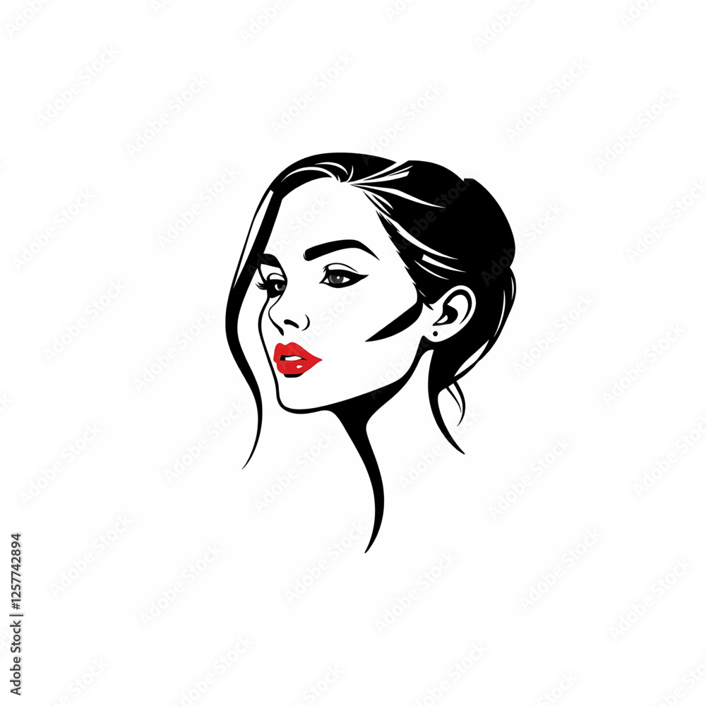 Vector image of a woman. Vector image of a woman.