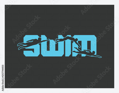 Swim T Shirt Design, Adventure T Shirt, Custom t-shirt design, Outdoor, Mountain, T Shirt Design illustration