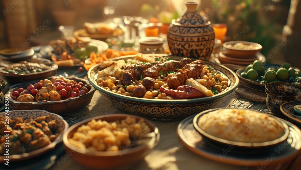 A Bountiful Moroccan Feast: A Table Set for Celebration A Bountiful Moroccan Feast: A Table Set for Celebration