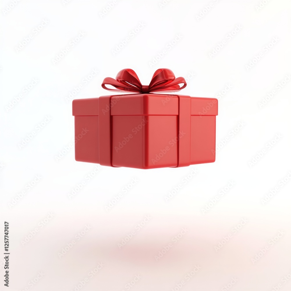 Obraz premium a red box levitating on white background 