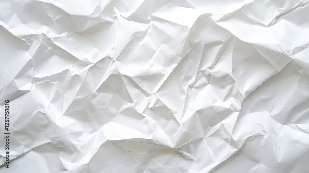 Obraz premium Crumpled white paper texture background