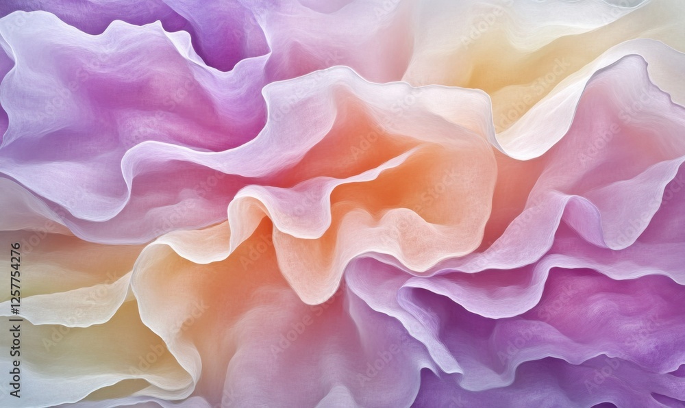 Obraz premium Pastel fabric texture, soft folds, abstract background, design element