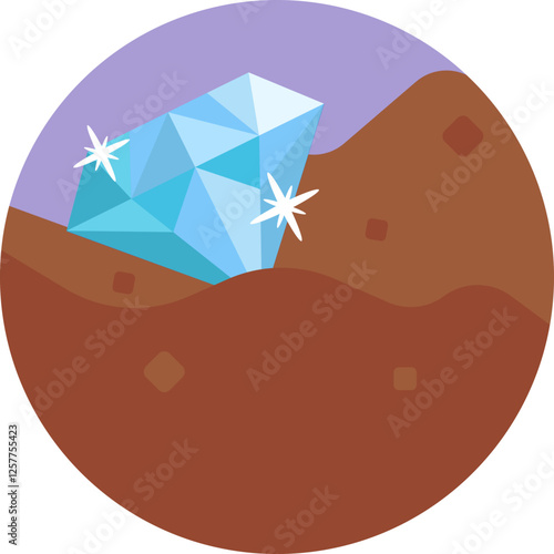 Symbol of Wealth: A representation of South Africa's rich diamond mining industry, which has played a major role in its economy.