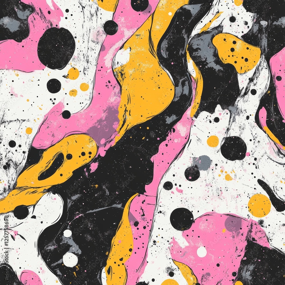 A vibrant leopard spot design from the 90s era, forming a continuous pattern A vibrant leopard spot design from the 90s era, forming a continuous pattern