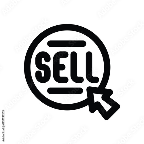 sell line icon. vector icon for your website, mobile, presentation, and logo design.