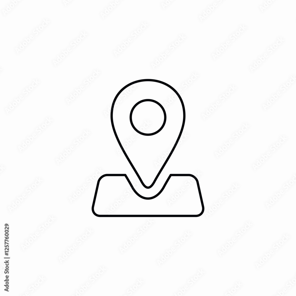 Pin location place point icon vector sign Pin location place point icon vector sign