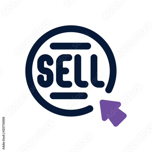 sell dual tone icon. vector icon for your website, mobile, presentation, and logo design.