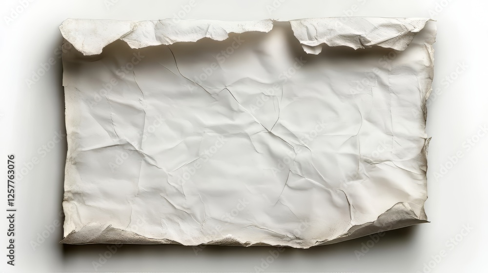 Wrinkled, Crumpled Sheet of White Paper Texture Wrinkled, Crumpled Sheet of White Paper Texture
