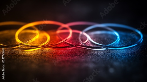 Wallpaper Mural Illuminated Glass Circles Abstract Design Torontodigital.ca