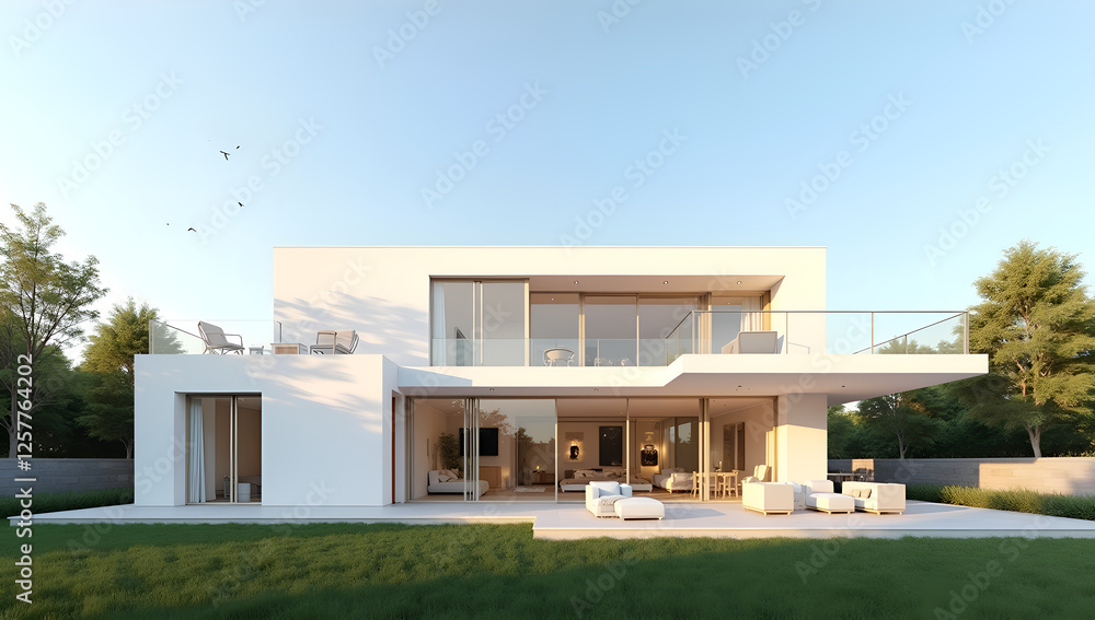 Clean Lines and Open Spaces in Sun-dappled Villa Clean Lines and Open Spaces in Sun-dappled Villa